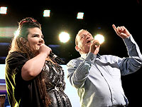 Нета Барзилай и Рон Хульдаи в Тель-Авиве Нета Барзилай и Рон Хульдаи в Тель-Авиве