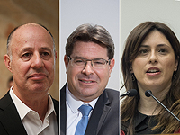 Слева направо: Цахи Анегби, Офир Акунис и Ципи Хотовели Слева направо: Цахи Анегби, Офир Акунис и Ципи Хотовели