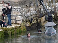 Арья Старк на съемках "Игры престолов". 17 августа 2015 года Арья Старк на съемках "Игры престолов". 17 августа 2015 года