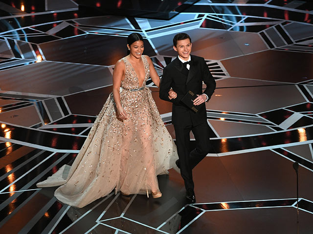 Джина Родригес и Том Холланд на церемонии вручения премии "Оскар-2018"
