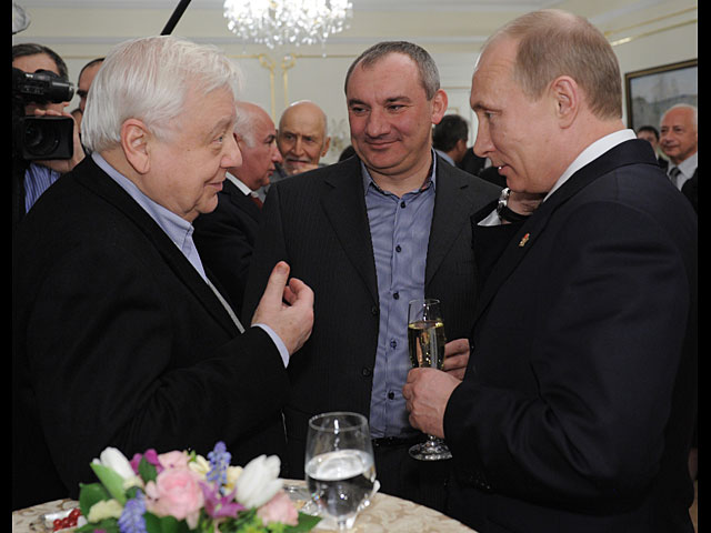 Олег Табаков, Николай Фоменко и Владимир Путин, 2012 год