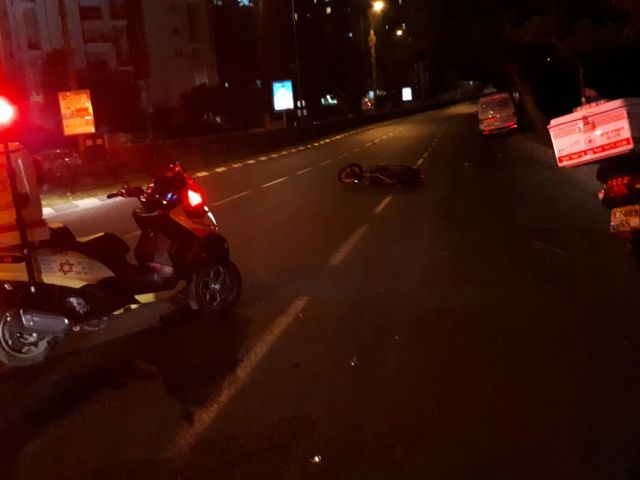 ДТП в Тель-Авиве, пострадал мотоциклист