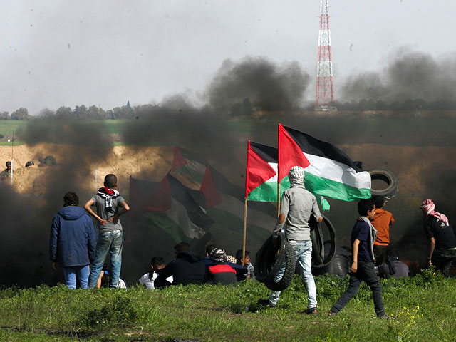 Демонстрация на границе Газы, март 2018 года