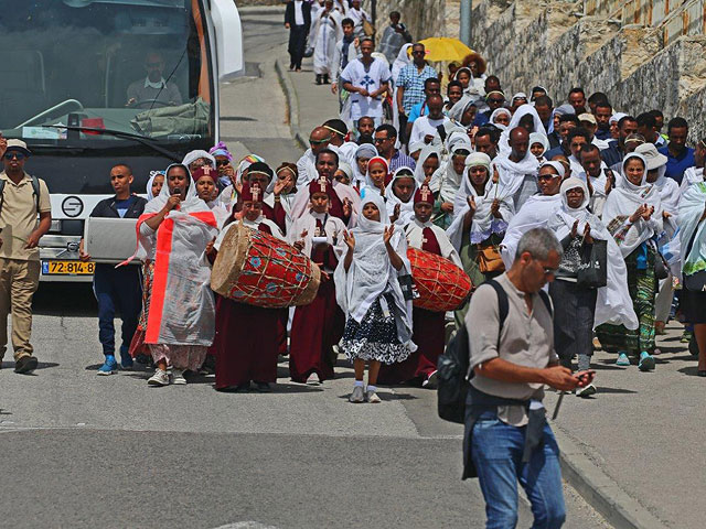 Вербное воскресенье в Иерусалиме в 2017 году