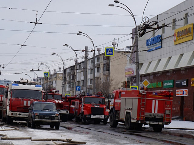 На месте пожара в Кемерове   