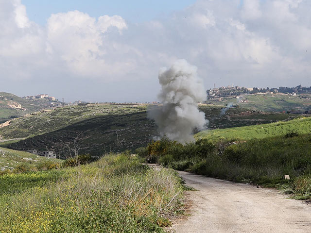 На месте падения израильского БПЛА в южном Ливане. 31 марта 2018 года