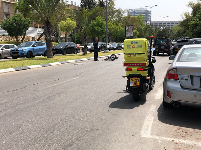На месте аварии в Тель-Авиве. 17 апреля 2018 года