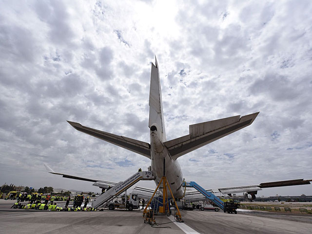 В аэропорту Бен-Гурион полиция и спасатели отрабатывали действия при авиакатастрофе  