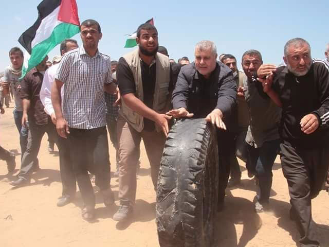 Халид аль-Батш на границе сектора Газы, 14 мая 2018 года