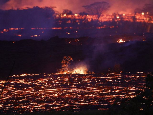 Извержение вулкана Килауэа на Гавайях: ужасающая красота