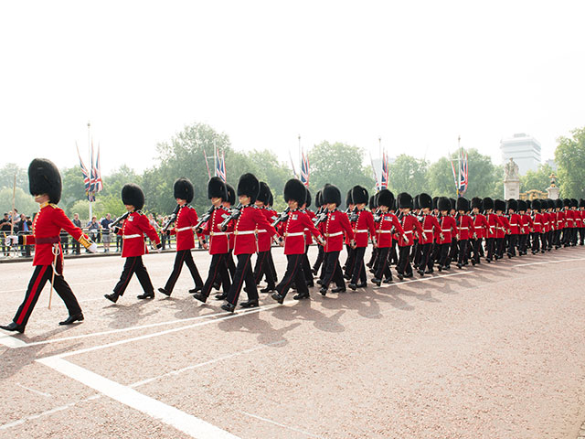 Репетиция церемонии "Trooping the Colour"