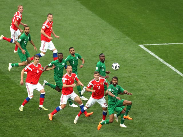 В матче открытия 21-го чемпионата мира по футболу сборная России продемонстрировала отличную игру и уверенно победила команду Саудовской Аравии 5:0