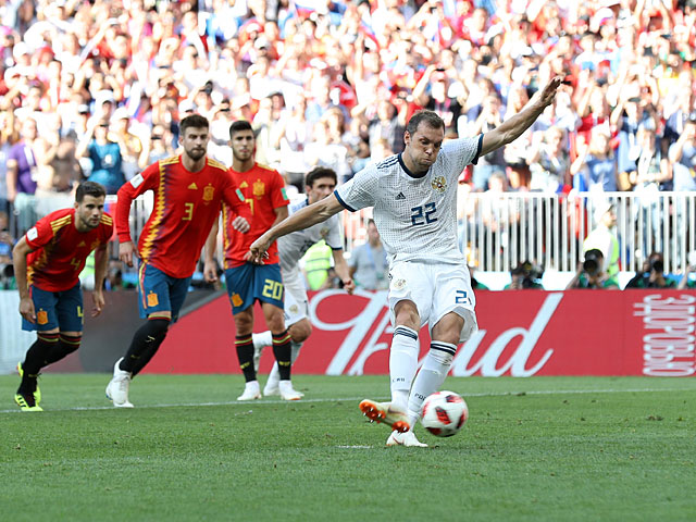 Россия победила Испанию в 1/8 чемпионата мира по футболу