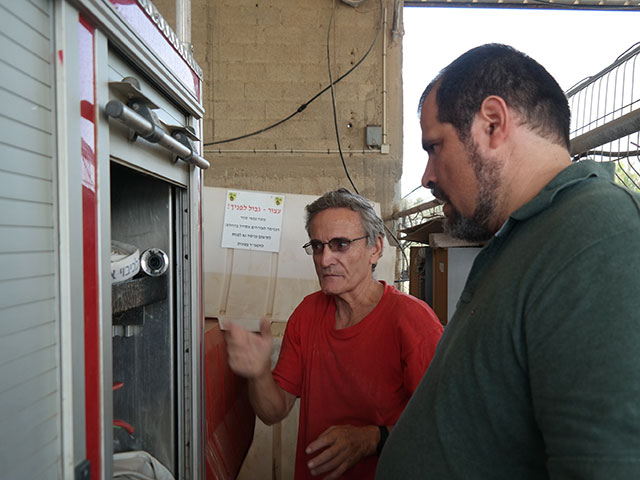 Арнон и Михаил Левин на границе Газы,3 июля 2018 года