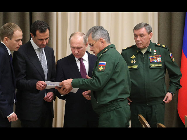 Башар Асад, Владимир Путин и Сергей Шойгу   