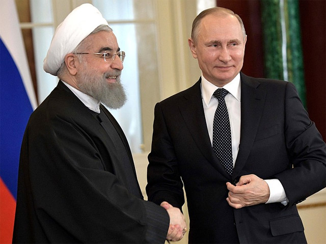 Президент Ирана Хасан Роухани и президент России Владимир Путин