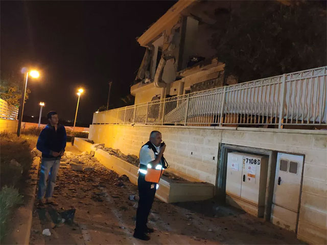 На месте падения ракеты в Беэр-Шеве, 17 октября 2018 года