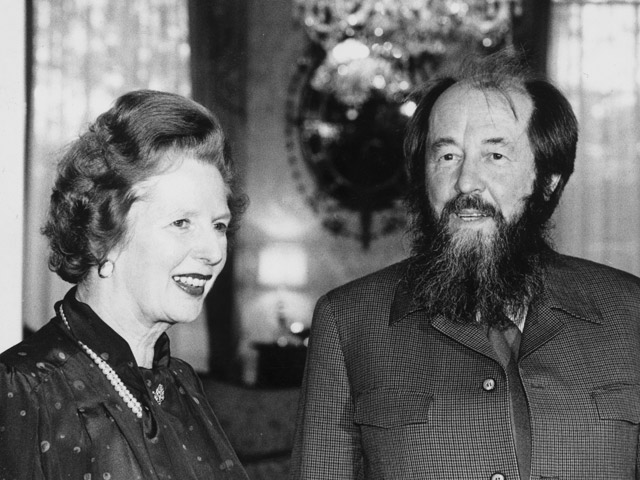 Маргарет Тэтчер и Александр Солженицын. Лондон, 1983