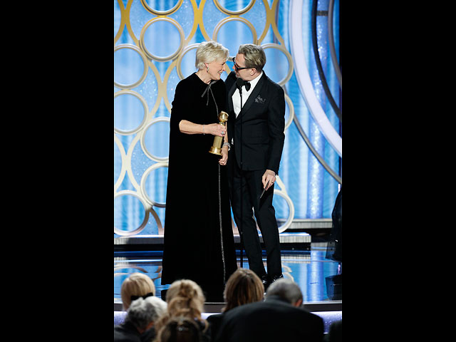 Гари Олдман и Гленн Клоуз    на церемонии "Золотой глобус". 6 января 2019 года