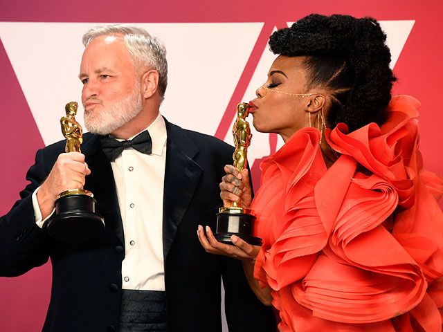 Джей Харт и Ханна Бичлер на вручении "Оскара". 24 февраля 2019 года