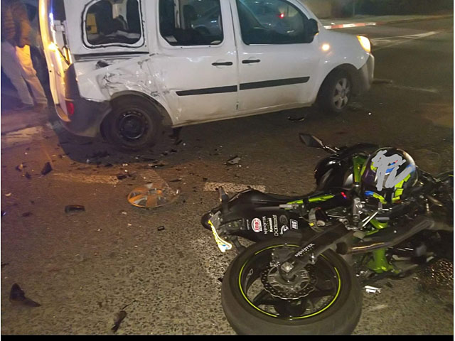 В Кирьят-Хаиме в результате ДТП 30-летний мотоциклист получил тяжелые травмы