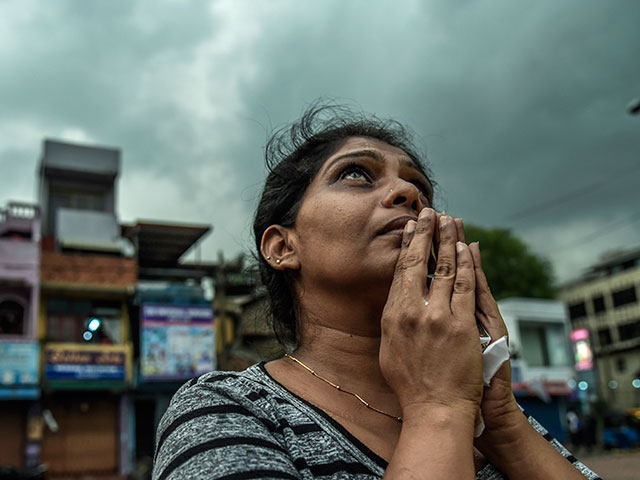 На месте теракта в Коломбо, 23 апреля 2019 года