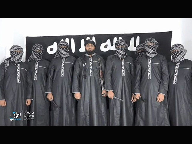 Фото террористов, опубликованное "Исламским государством"