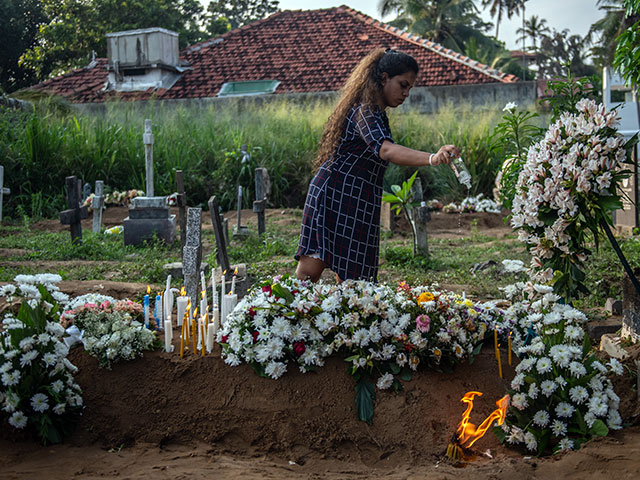 Похороны жертв теракта в Негомбо, 24 апреля 2019 года