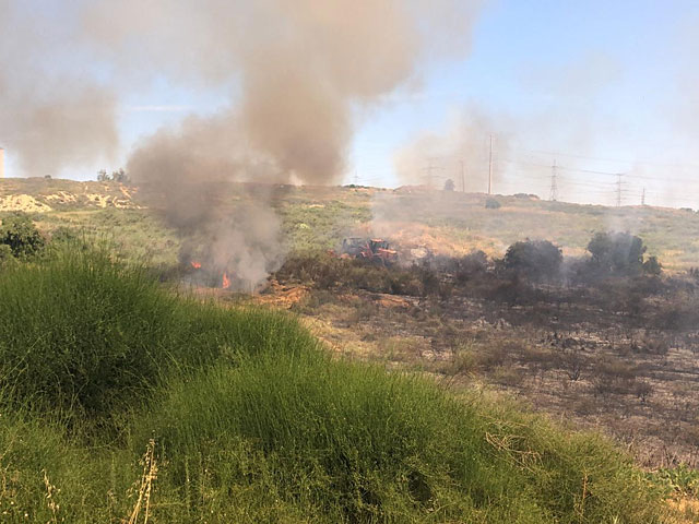 "Огненные шары" из Газы стали причиной еще одного пожара в Эшколе