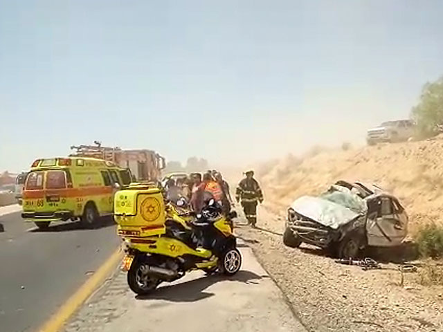 Пятая тяжелая авария за день: шесть человек пострадали в ДТП в Негеве 