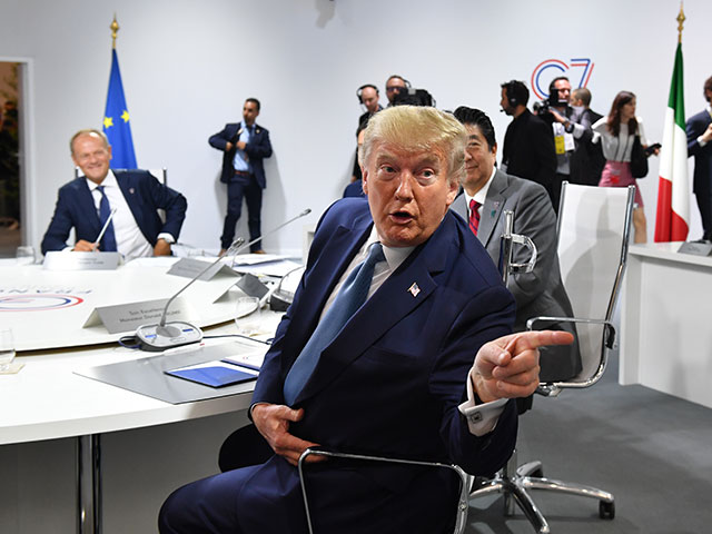 Дональд Трамп на саммите G7 в Биаррице