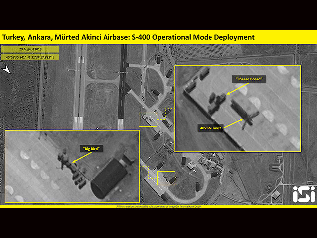Израильская компания ImageSat опубликовала спутниковые снимки С-400 в Турции