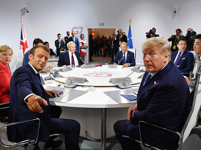 Эммануэль Макрон и Дональд Трамп в Биарриц (Франция), 25 августа 2019 года