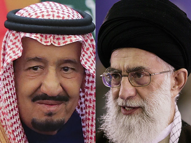 Король Саудовской Аравии Салман и Али Хаменеи