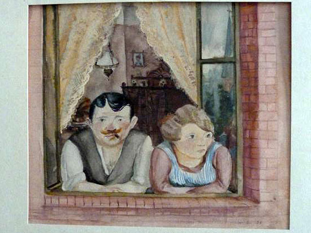 "Man And Woman At A Window"  Вильгельма Лахнита  из коллекции, обнаруженной в квартире сына Хильдебранда Гурлитта