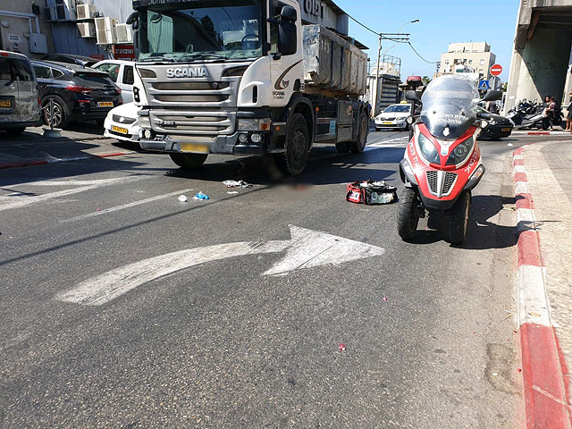 На месте ДТП в Тель-Авиве, 24 сентября 2019 года