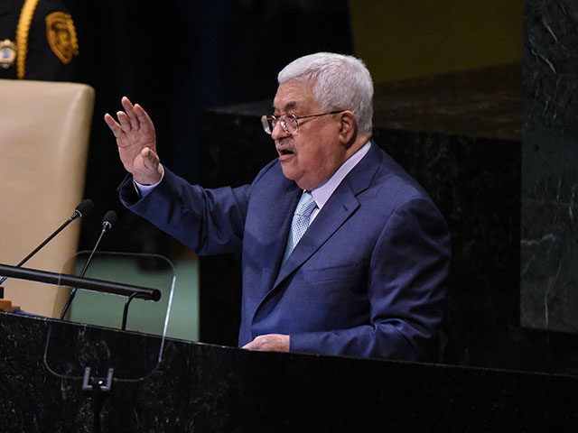 Махмуд Аббас на заседании генассамблеи ООН в 2018 году