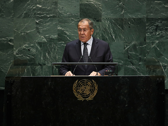 Сергей Лавров на заседании генассамблеи ООН, сентябрь 2019 года