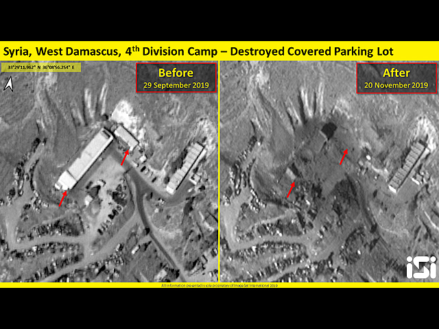 ImageSat: вследствие авиаудара уничтожена цель на базе 4-й дивизии в Сирии