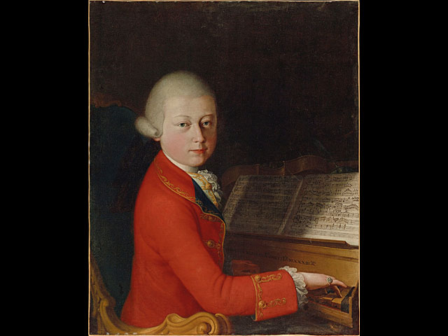 Портрет Вольфганга Амадея Моцарта в возрасте 13 лет  работы художника Веронезе Джамбеттино Чиньяроли