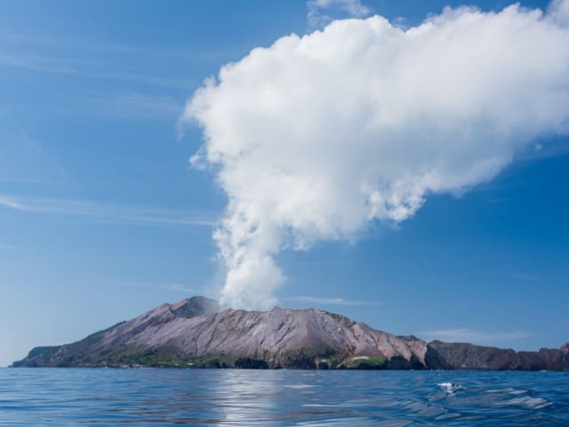 На острове Уайт-Айленд (Вакаари) в Новой Зеландии произошло извержение вулкана