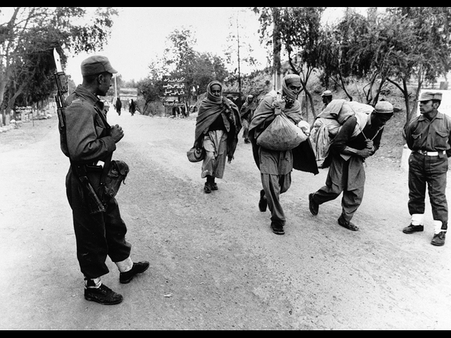 Афганские пограничники на посту Хайбер-Пасс, 21 января 1980 года