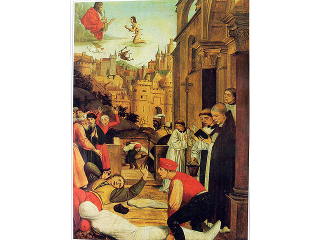 "Святой Себастьян молится за жертв Юстиниановой чумы", ок. 1497&#8211;1499