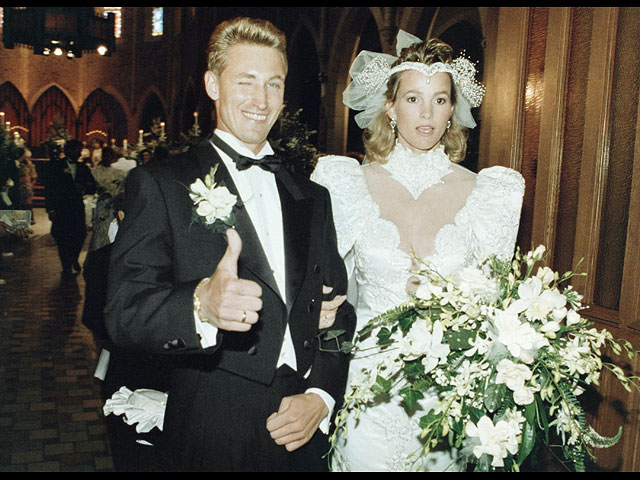 С женой Джанет Гретцки, 1988 год