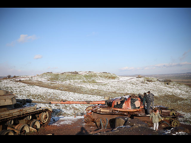 Снег на севере Израиля после зимней бури. Фоторепортаж