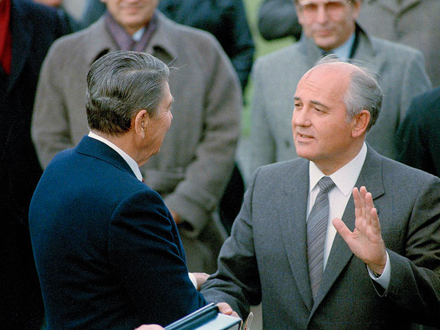 С президентом США Рональдом Рейганом. 1986 год