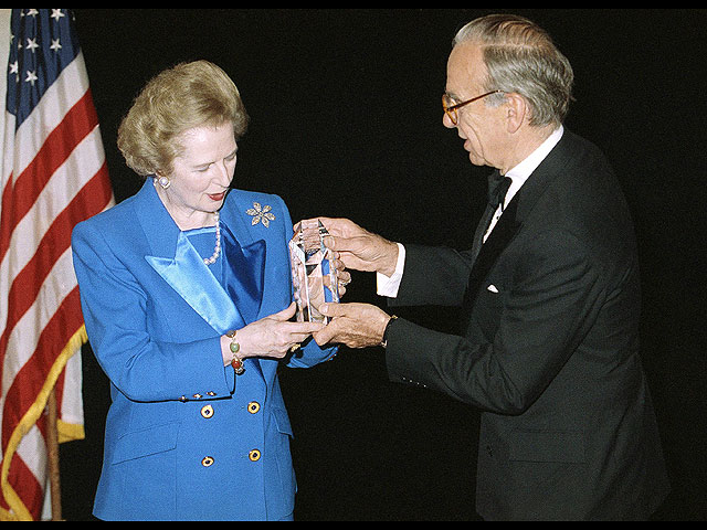 С Маргарет Тетчер, 1991 год