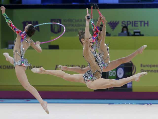Художественная гимнастика. Израильтянки завоевали серебряную медаль в командном многоборье