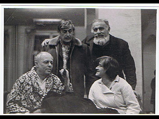 Андрей Сахаров, Виктор Некрасов, Лев Копелев, Елена Боннер, Москва, 1973