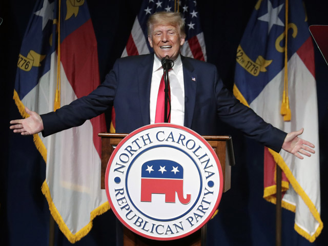 Бывший президент США Дональд Трамп выступил на съезде Республиканской партии в Северной Каролине